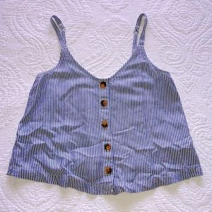 Blue and white stripped top